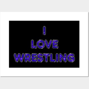 I Love Wrestling - Purple Posters and Art